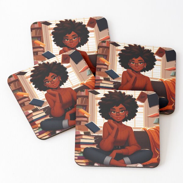 Item preview, Girl surrounded by books designed and sold by manbaito.