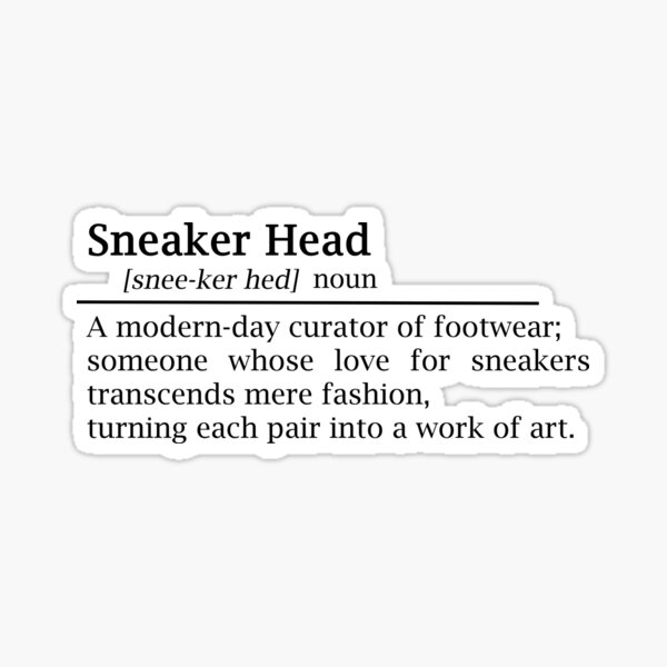 Vista previa del artículo con la obra «Descripción humorística de Sneaker Head», diseñado y vendido por EmeraldeaArt.