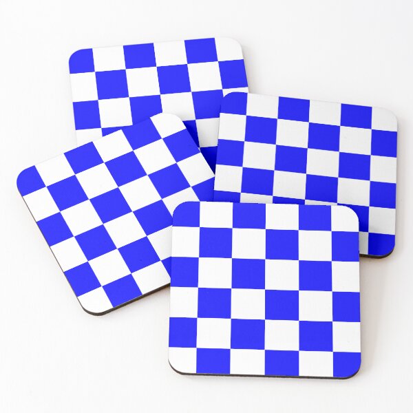 Item preview, Large Checkered - White and Blue designed and sold by JustPatterns2.