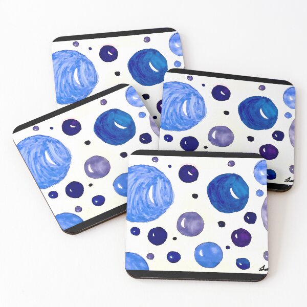 Artikelvorschau, Beruhigendes blaues Blasendesign entworfen und verkauft von Aroeldesigns.