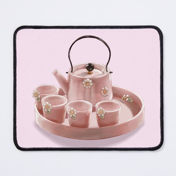 Item preview, Baby pink spring tea set designed and sold by TrixianArt.