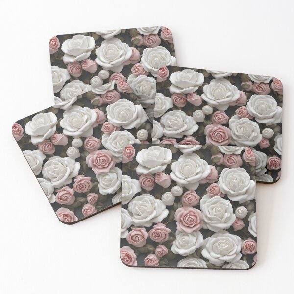 Item preview, White and pink roses designed and sold by MyCraftForYOU.