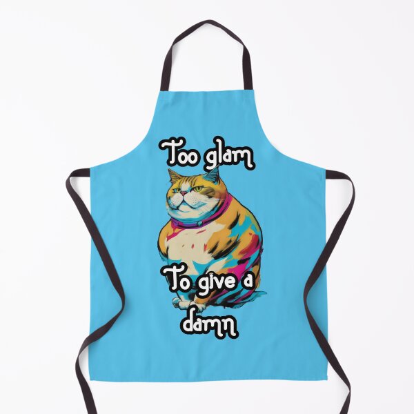 Item preview, Cool Cat Vibes: Pop Art Fat Cat Attitude "Too Glam to Give a Damn" designed and sold by MillennialVibe.