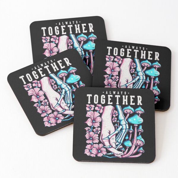 Item preview, Eternal Bond - Floral and Fungi Skeleton Hand Unity - Always Together designed and sold by RuyaFab.