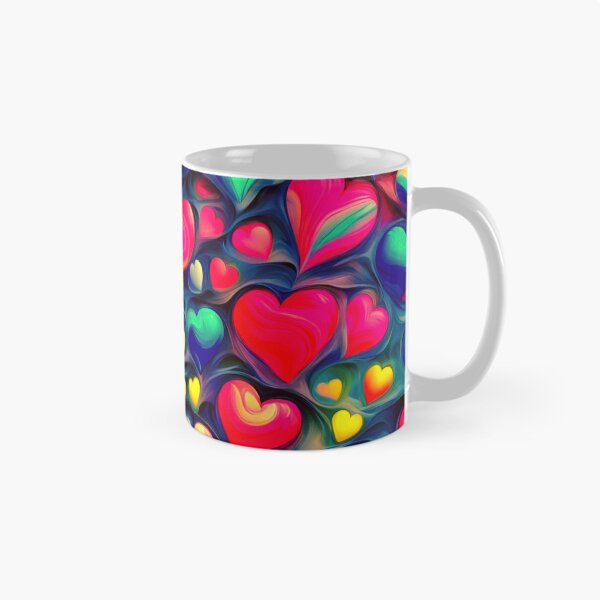 Item preview, Vibrant Abstract Multicolor Hearts designed and sold by LangfordVenfour.
