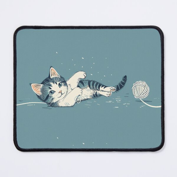 Item preview, Drawing of cat playing with ball designed and sold by Zhaphiraccu.