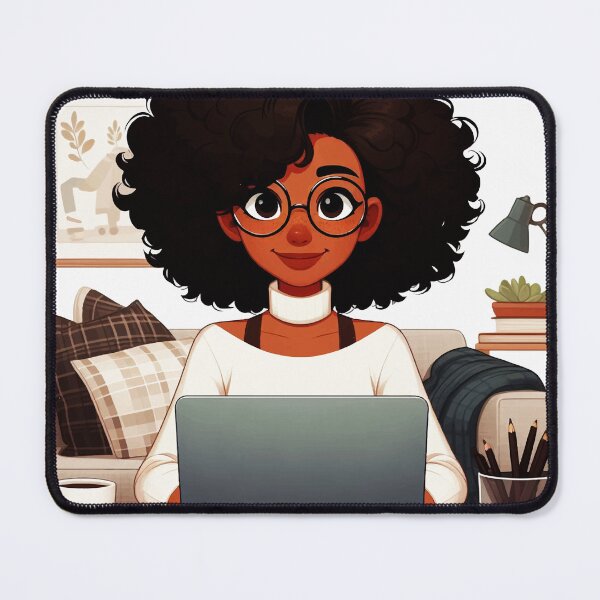Item preview, Girl writing on her computer #3 designed and sold by manbaito.