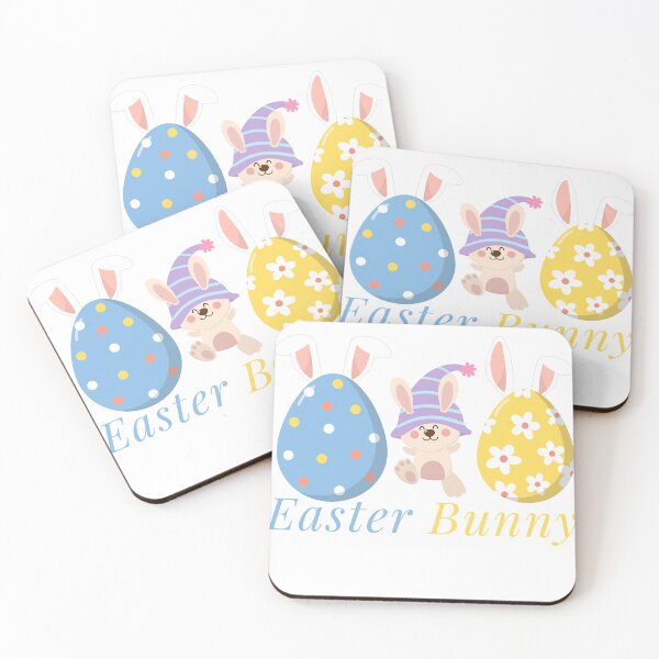 Item preview, Colorful Easter Bunny and Eggs Illustration designed and sold by Hill Strom.
