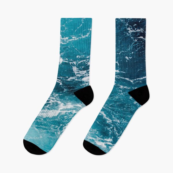 Item preview, Wavy foamy blue white ombre sea water Summer aqua abstract ocean designed and sold by PLdesign.