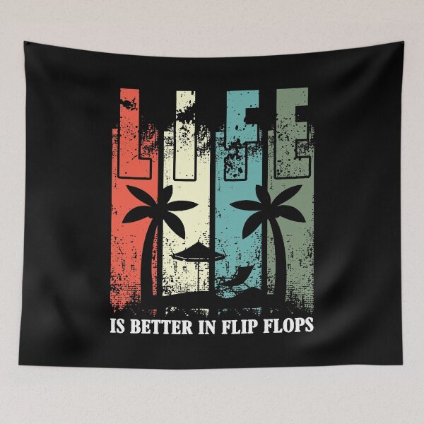 Item preview, Chill Days - Life is Better in Flip Flops Retro Design designed and sold by RuyaFab.