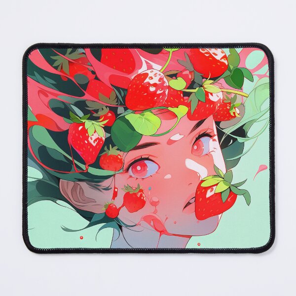 Item preview, Fresh Strawberry Theme Anime Girl designed and sold by bubblegoth.