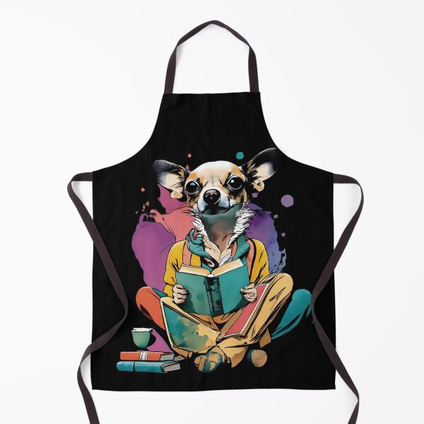 Item preview,  chihuahua dog reading a book designed and sold by Furrifico.
