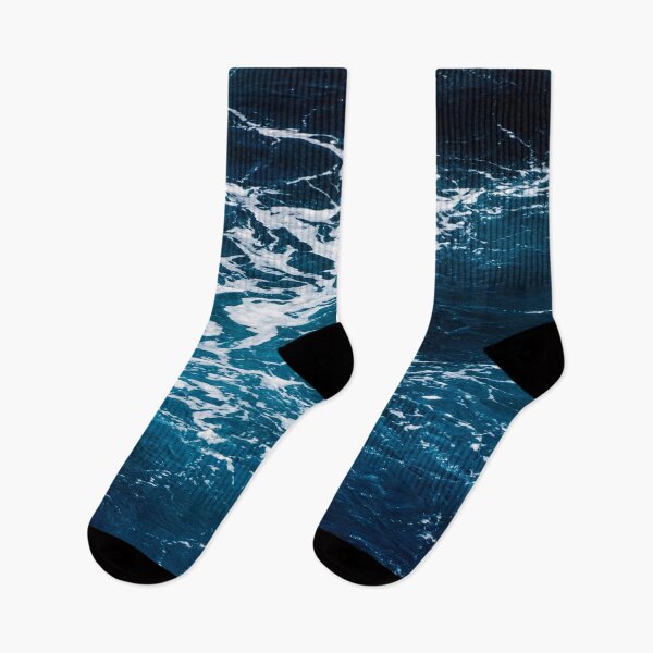 Item preview, Wavy foamy dark blue ombre sea water Summer aqua abstract ocean designed and sold by PLdesign.