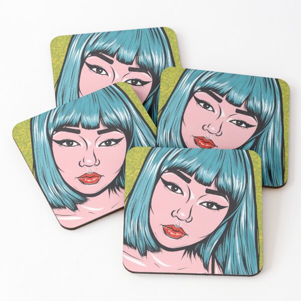Item preview, Blue Bangs Asian Comic Girl designed and sold by turddemon.