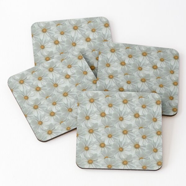 Item preview, Cosmos flower seamless patterns white designed and sold by Studio Variatio.