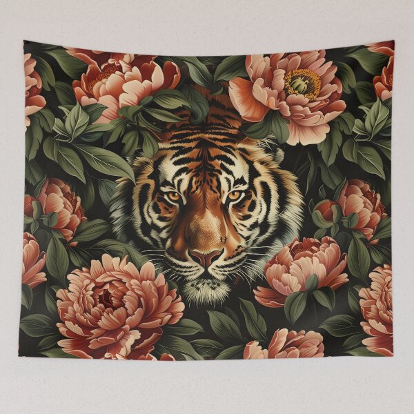 Item preview, Tiger, Chinese, Asian, Zodiac, Eastern Zodiac, Peony, Peonies, Flowers, designed and sold by GabbyKI261.