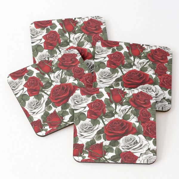 Item preview, Red and white roses designed and sold by MyCraftForYOU.