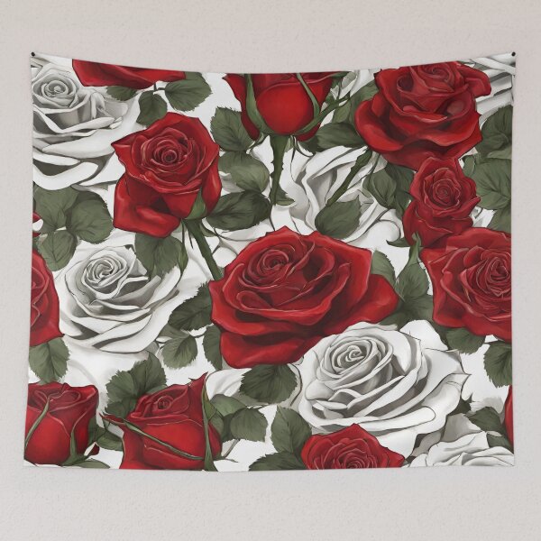 Aperçu de l'œuvre Roses rouges et blanches créée et vendue par MyCraftForYOU.