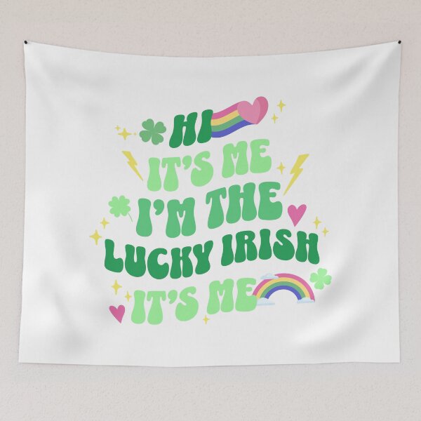 Item preview, Retro Vintage Pop Art Bubbly I'm The Lucky Irish Announcement designed and sold by franzandsabina.