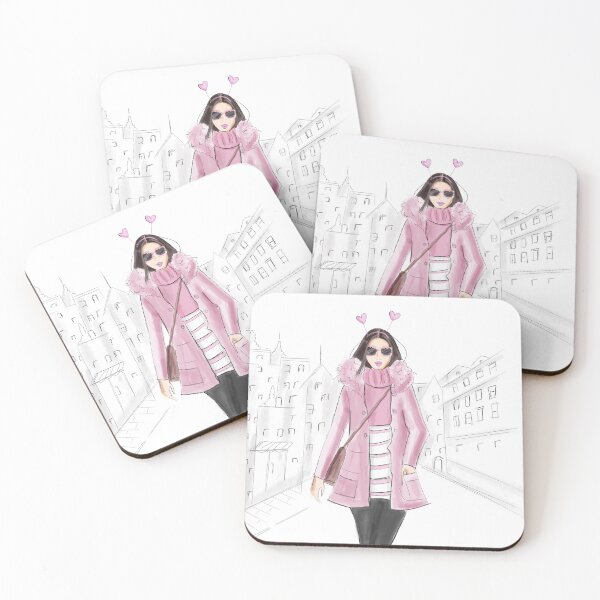 Item preview, fashion sketch, girly, pink, designed and sold by Meghaillustrat.