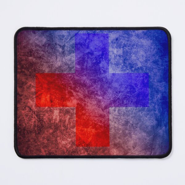 Item preview, Swiss and Ticino Flag with Cross on Texture Background designed and sold by Mats Silvan.