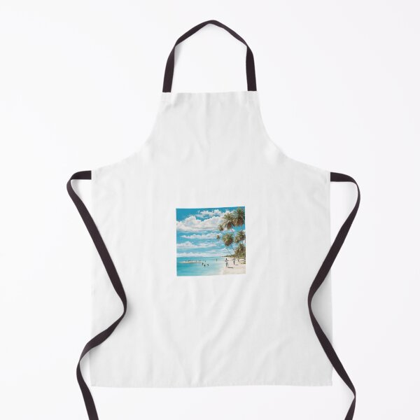Item preview, Beach paradise blue turquoise beach white sand illusion art designed and sold by Newconcept3341.