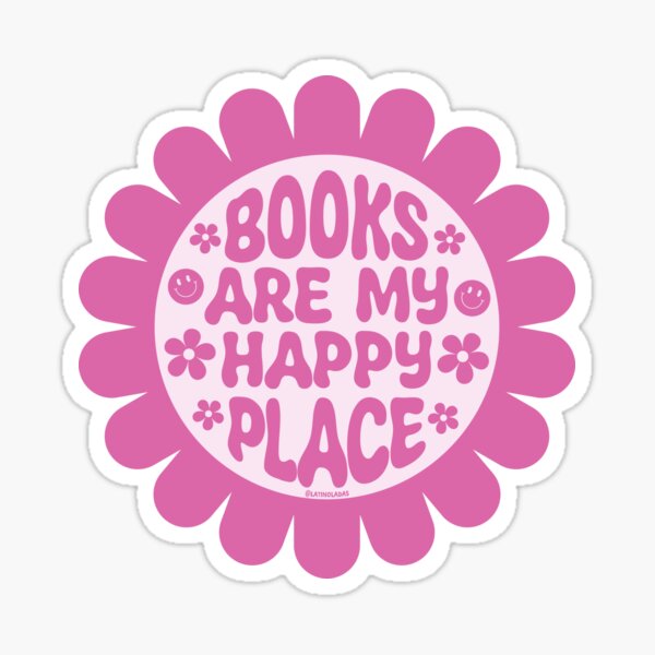 Artikel-Vorschau von Bücher sind mein glücklicher Ort / Groovy Daisies Flowers Hot Pink Bücherwurm-Sprüche Trendy Bookish Merch Kindle Lovers Smut Books tbr, designt und verkauft von Latinoladas.