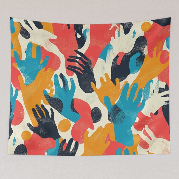 Item preview, Abstract Painting Pattern made out of Human Hands designed and sold by Sp3ctrumOfColor.