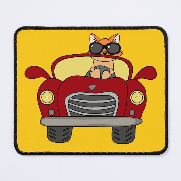 Item preview,  red  car with cats designed and sold by AchtungStudio.