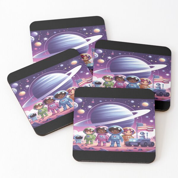 Item preview, Children African-Americans and Friends in Space Wall Art Jigsaw Puzzle designed and sold by Cupideros.