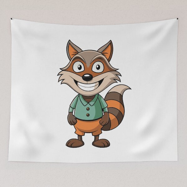 Item preview, Mischievous Raccoon with a Sly Grin - Cartoon Illustration designed and sold by iwcus.