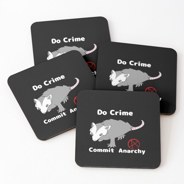 Item preview, Do Crime Commit Anarchy Opossum (White Text.) designed and sold by ILoveEmo122.
