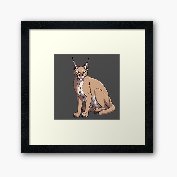 Item preview, Crouching caracal designed and sold by MollyPetDesigns.