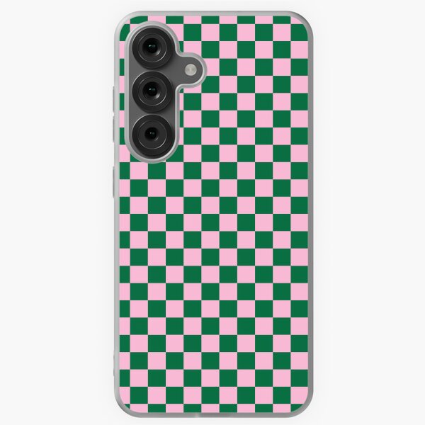 Item preview, Cotton Candy Pink and Cadmium Green Checkerboard designed and sold by ColorsPatterns.