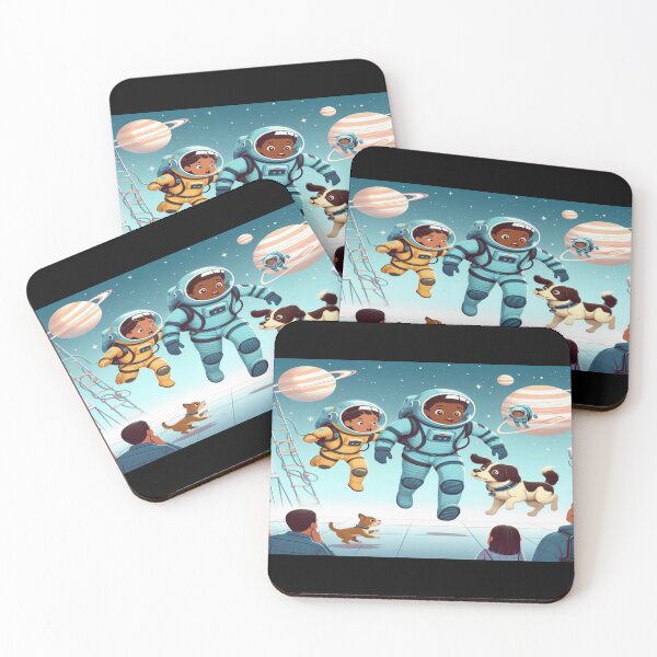 Item preview, Children African-Americans & Friends Astronauts Space Walk Wall Art and Puzzle designed and sold by Cupideros.