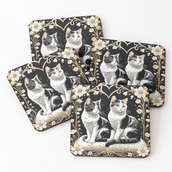 Item preview, 2 Art Deco cats designed and sold by Talpha.