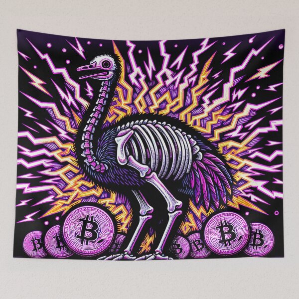 Item preview, $NOSS "BTC Lightning Soar: Thunder Ostrich" designed and sold by zzz888.