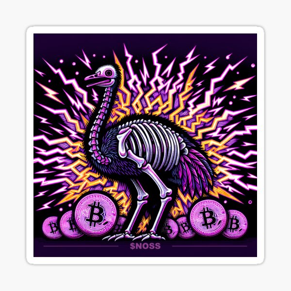 Item preview, $NOSS "BTC Lightning Soar: Thunder Ostrich" designed and sold by zzz888.