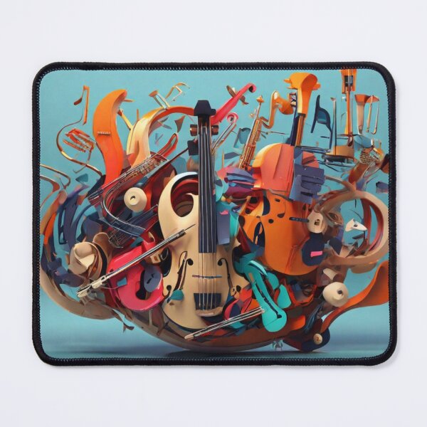 Item preview, Rhythmic Rapture: A Glitched Symphony of Vibrant Instruments designed and sold by Zaramodo.