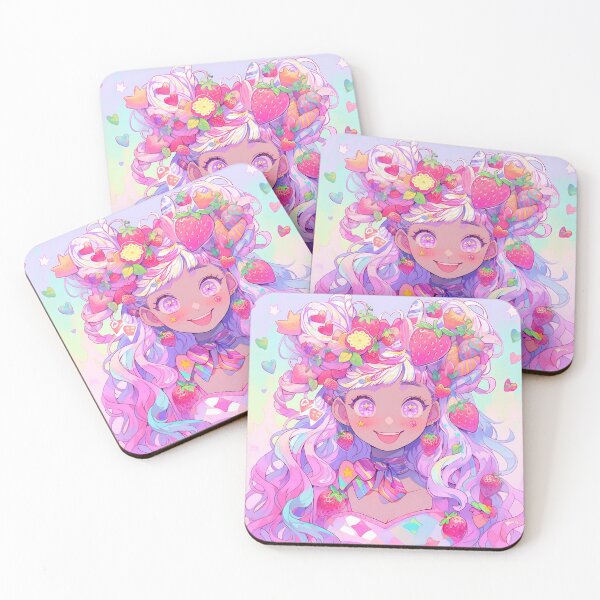 Item preview, Kawaii Harajuku Strawberry Anime Girl designed and sold by bubblegoth.