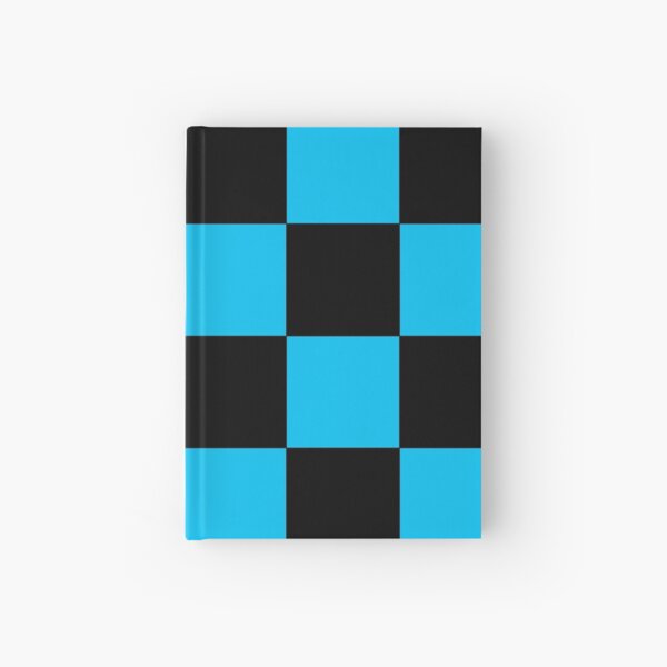 Blue and Black Checker Pattern Hardcover Journal
