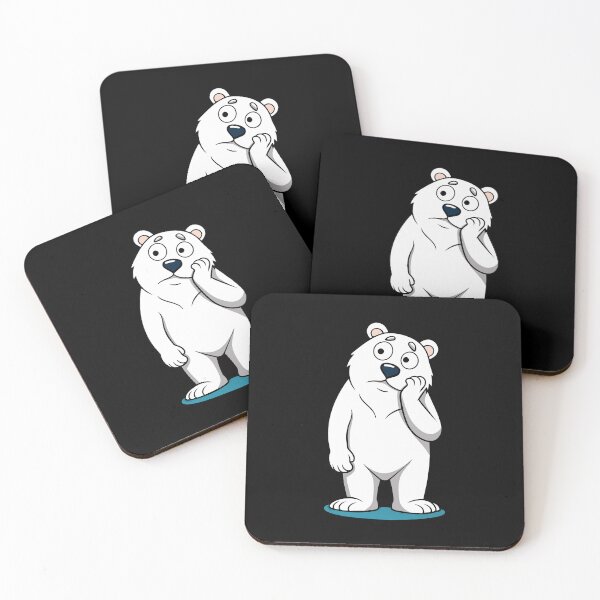 Item preview, Perplexed Polar Bear: Curious Cartoon Bear Scratching Its Head designed and sold by iwcus.