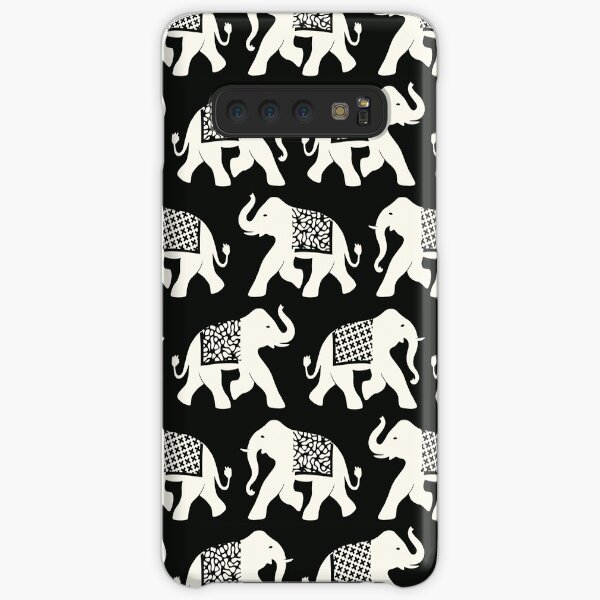 Elephants, black and cream Samsung Galaxy Snap Case