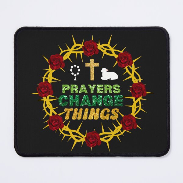 Item preview, Prayers Change Things Retro Colorful Floral Design designed and sold by Raise2Shine.
