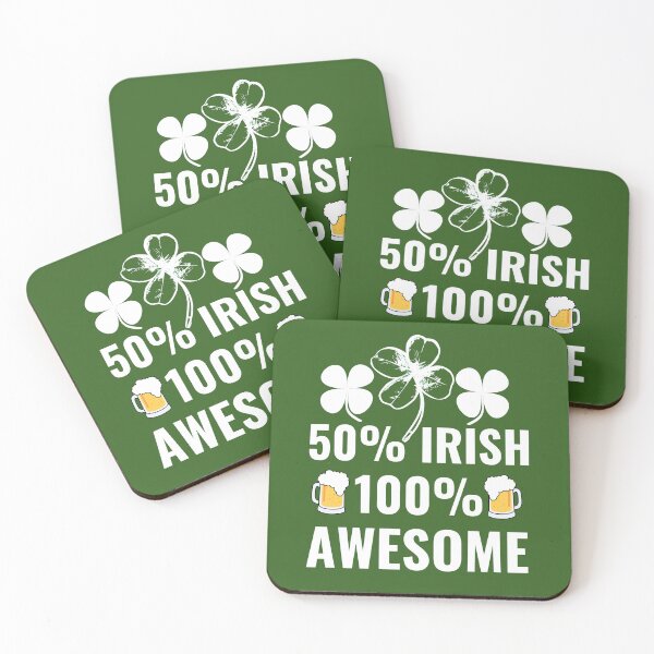 Item preview, 50% Irish 100% Awesome  designed and sold by Design-Maniya.