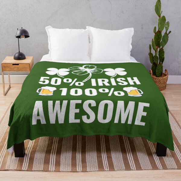 Item preview, 50% Irish 100% Awesome  designed and sold by Design-Maniya.