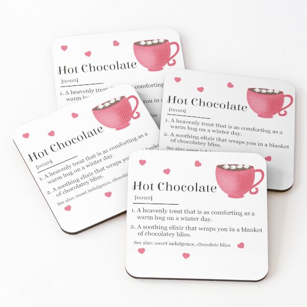 Item preview, Hot Chocolate Definition, Cute Pink Hot Cocoa Mug designed and sold by Lavender Mint Graphics.