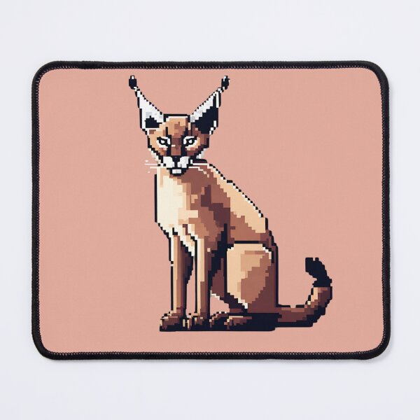 Item preview, Pixel art-style caracal designed and sold by MollyPetDesigns.