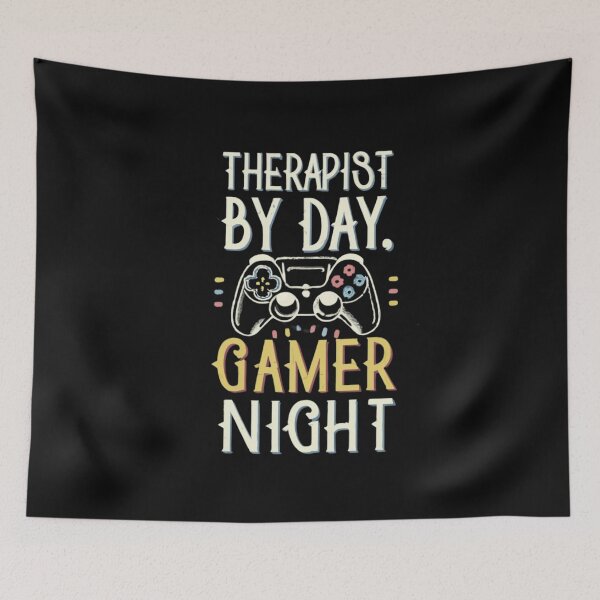 Item preview, therapist by day, Gamer by Night designed and sold by PatronesKawai.