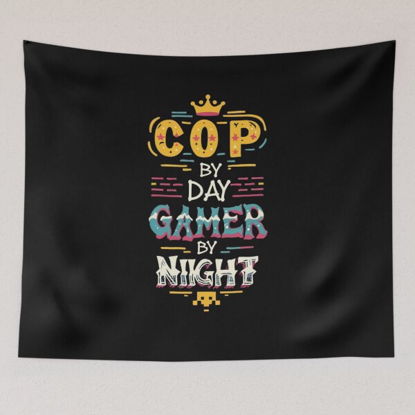 Item preview, Cop by day, Gamer by Night designed and sold by PatronesKawai.